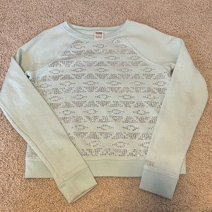 PINK Mint Studded Crewneck